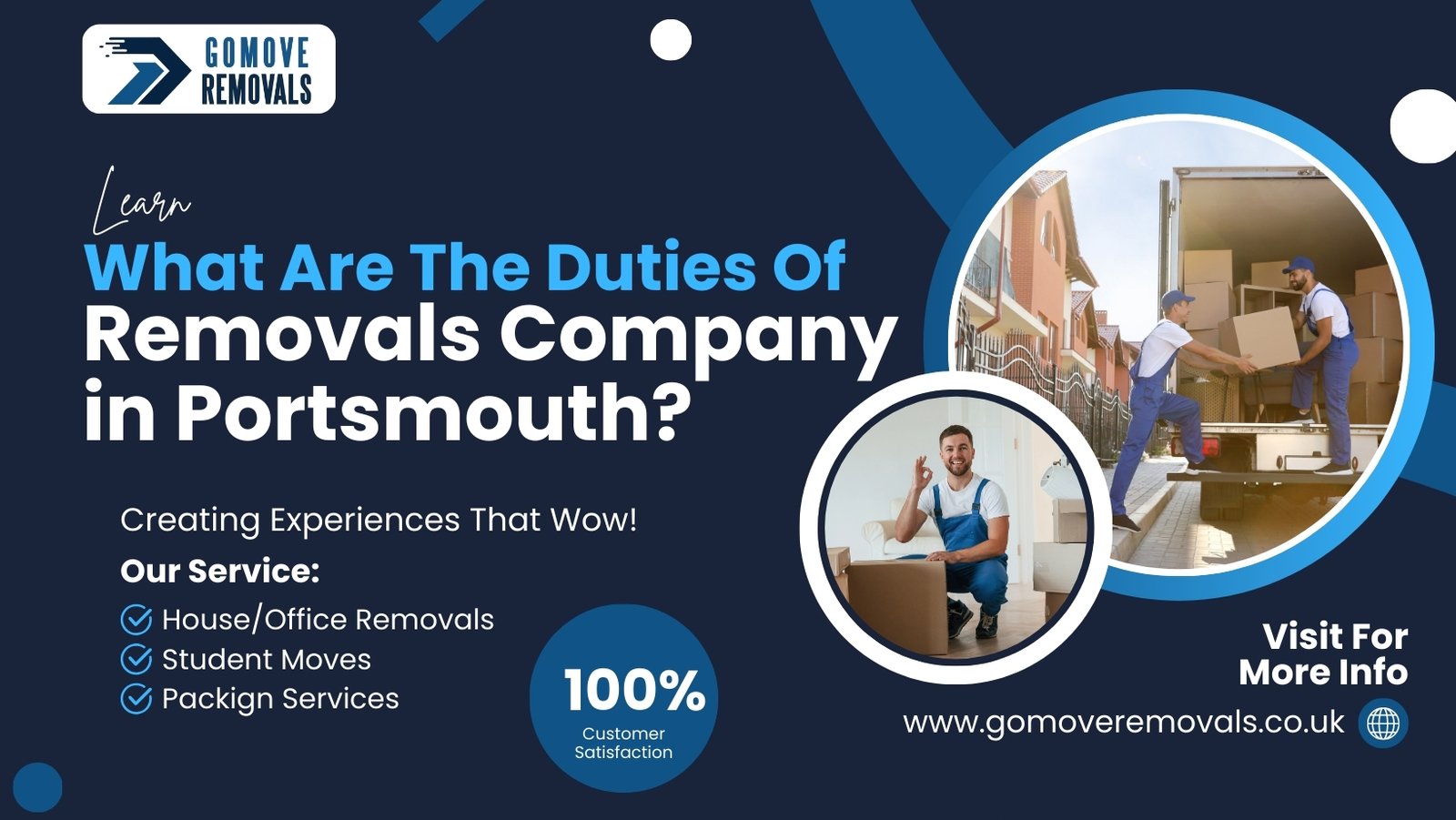 What are the duties of Removals Company in Portsmouth